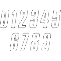 MCS 150mm Euro SX Numbers - White