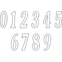 MCS 170mm Kurly Numbers - White