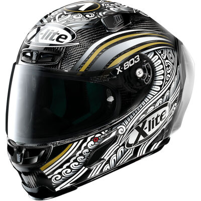 X-Lite X-803RS Canet Test Replica Helmet - Carbon/White/Silver/Gold