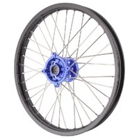Xtech MX Mini Wheel Front KX85 2001 Up Black Rim Blue Hub Silver Spokes 17 X 1.40