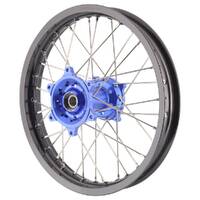 Xtech MX Mini Wheel Rear KX85 2014 Up Black Rim Blue Hub Silver Spokes 14 X 1.60
