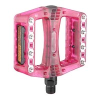 X-Tech Pedal Bmx Plastic + Metal Pins 9/16 Inch Clear Pink