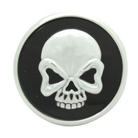 Zodiac Locking Skull Gas Cap - Chrome