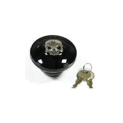 Zodiac Locking Skull Gas Cap - Black