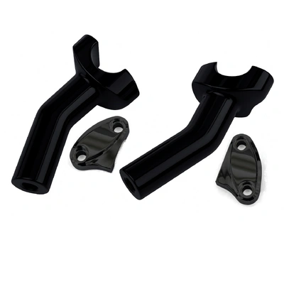 Zodiac Metric Pullback Riser Set with Clamps 1.25 X 12mm - Black