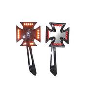 Zodiac Maltese Cross LED Mirrors