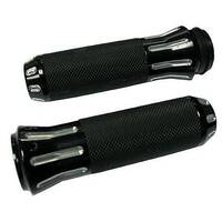 Zodiac Raw Cut Cobra Black/Raw Footpeg  Male Mount - Pair