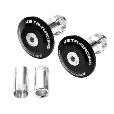 Zeta Alloy Bar End Plugs - Black - 35mm