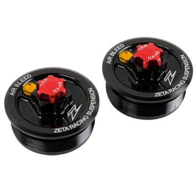Zeta Easy Adjust Fork Caps for Showa SFF-Air KX450F <'18, RMZ450 <'17 - Black
