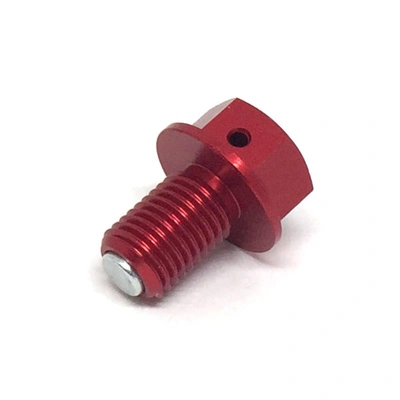 Zeta Magnetic Drain Bolt (M10 x 15 - P1.25) - Red