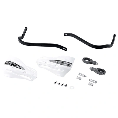 Zeta Full Handguards + Shields (Armour XC Kit - Taper Bars) - Black/White