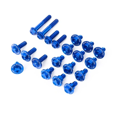 Zeta Alloy Plastics Bolt Kit for YZ250F '14-18, YZ250FX '14-19, YZ450FX '14-18, YZ450F '14-17 (21 Pack) - Blue