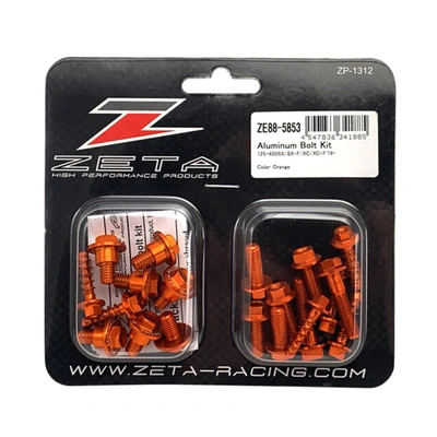 Zeta Alloy Plastics Bolt Kit for KTM SX/SXF '19-22, EXC/EXCF '20-23 (14 Pack) - Orange