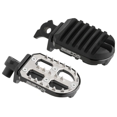 Zeta Adjustable Adventure Footpegs for Tenere 700 (XTZ690) - Black - 60mm