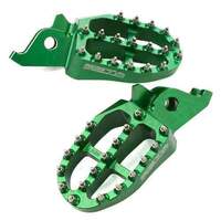 Zeta Kawasaki Alloy Foot Pegs - KXF250/450 - Green