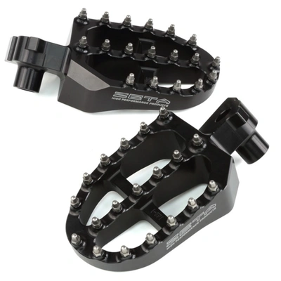 Zeta Ultrawide Alloy Footpegs for YZ250/450, YZ125/250 <'22 - Black - 57mm